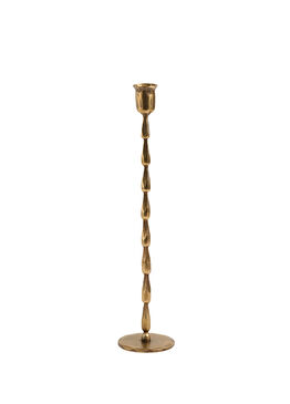 Lotus Antik Pirinç Demir Şamdan 35 cm