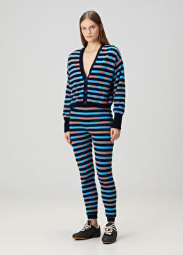 Çok Renkli Çizgili Tayt