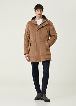 Lacivert Beli Kordonlu Yün Pantolon