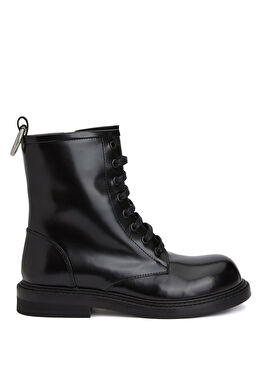 Siyah Kadın Deri Postal Bot