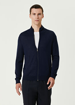 Lacivert Merino Triko Hırka