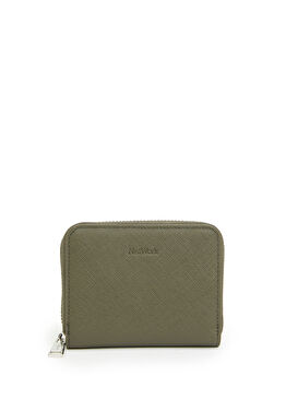 Haki Desenli Kadın Suni Deri Cüzdan