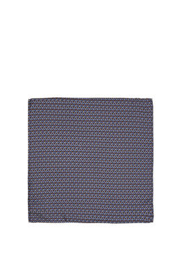 Kahverengi Desenli İpek Poşet Mendil