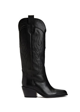 Siyah Kadın Deri Çizme