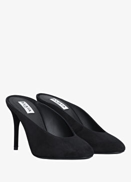 Siyah Kadın Deri Terlik