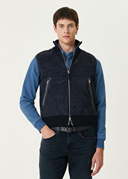 Koyu Mavi Yün Yelek