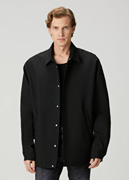 Siyah Yün Dış Gömlek