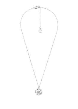 MKJ0237-040B Metalik Gri Pirinç Kadın Kolye