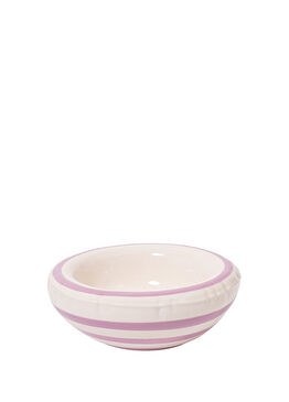 Stripes Lisa Lavender Mor Seramik Dekoratif Kase