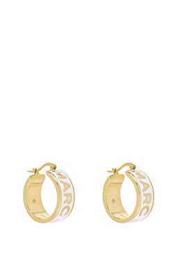 Beyaz Halka Formlu Kadın Küpe