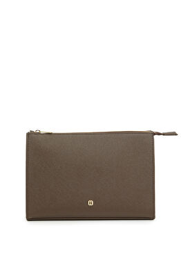 Vena Koyu Kahverengi Kadın El Portföyü