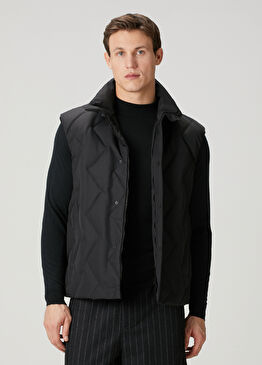 Lacivert Kapitoneli Yelek