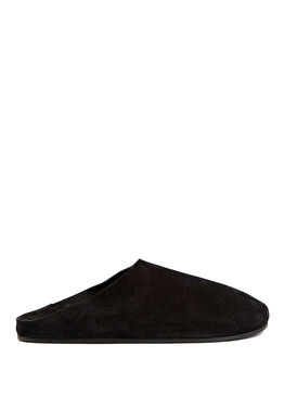 Siyah Kadın Deri Terlik