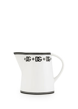 Siyah Beyaz Porselen Sütlük