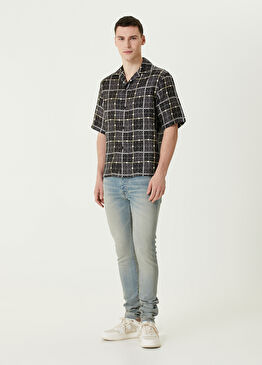 Açık Mavi Yıpratma Detaylı Jean Pantolon