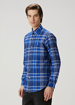 Mavi Ekose Desenli Gömlek