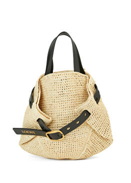 Krem Kadın Rafya Plaj Çantası