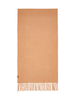 Bej Kadın Kaşmir Karışımlı Yün Atkı