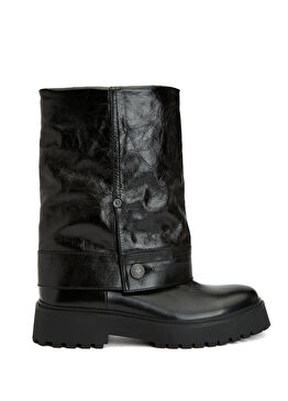 Siyah Kadın Deri Çizme