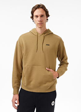 Kahverengi Kapüşonlu Erkek Sweatshirt