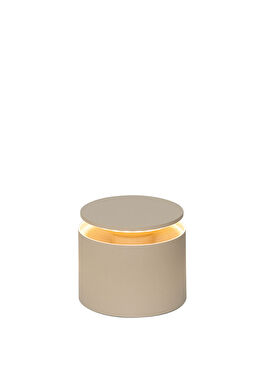 Kum Rengi Push-Up Şarjlı Led Masa Lambası