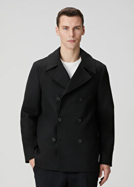 Siyah Kruvaze Gemici Kaban