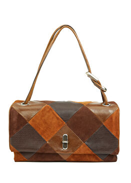 Patchwork Large Kahverengi Kadın Deri Çanta