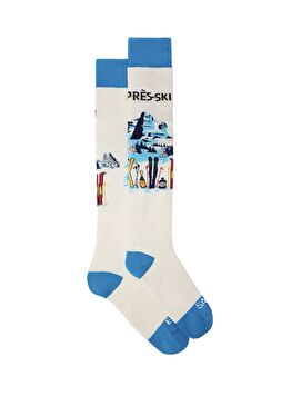 Çok Renkli Grafik Jakarlı Erkek Çorap