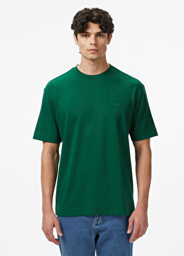 Yeşil Oversize Fit Bisiklet Yaka Kısa Kollu Erkek T-Shirt