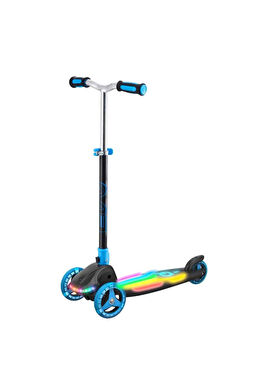 Rainbow Blast Işıklı Mavi 3 Tekerlekli Katlanabilir Unisex Çocuk Scooter