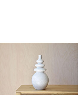 Speckle Earth Large Beyaz Seramik Vazo