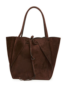 Marija Tote Koyu Kahverengi Kadın Süet Çanta