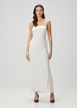 Avebury Kemik Maksi İpek Elbise