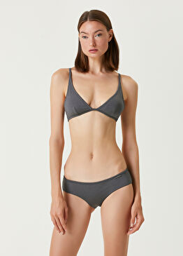 Koyu Gri Bikini Üstü