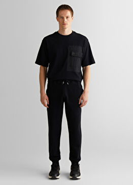 Siyah Regular Fit Erkek Eşofman Altı