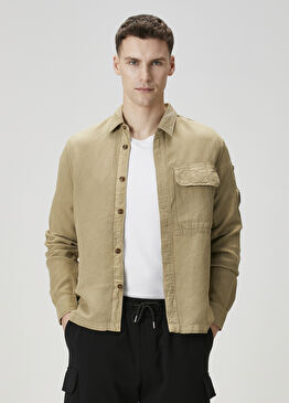 Koyu Bej Dış Gömlek