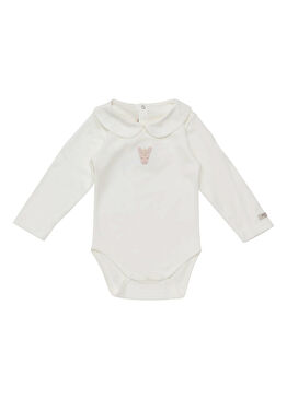 Davo Beyaz Organik Pamuk Bebek Tulum