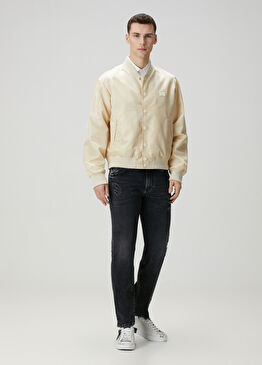 Siyah Yıpratma Detaylı Jean Pantolon