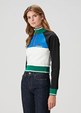 Colorblocked Fermuarlı Sweatshirt