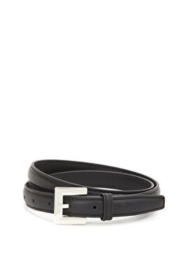 Siyah Kadın Deri Kemer