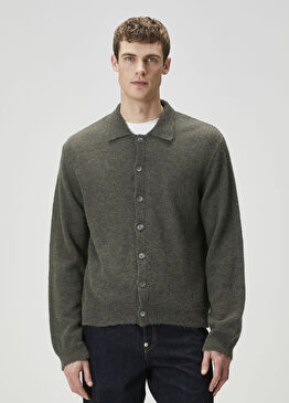 Evening Haki Yün Triko Hırka