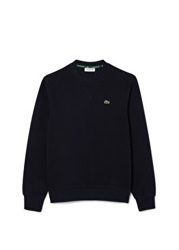Lacivert  Relaxed Fit Bisiklet Yaka Kadın Sweatshirt