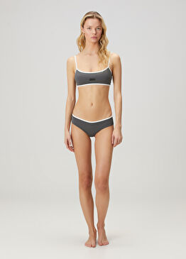 Koyu Gri Slip Bikini Altı