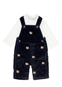 Lacivert Beyaz Erkek Bebek 2li Set