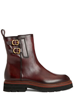 Kahverengi Kadın Deri Bot