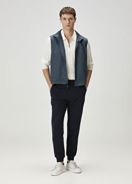 Lacivert Beli Kordonlu Pantolon