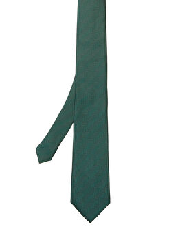 Yeşil Balıksırtı Desenli Kravat