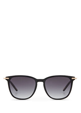 CR 80044 C2 Oval Siyah Altın Rengi Asetat Erkek Güneş Gözlüğü