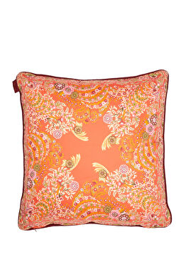 Turuncu Desenli 45x45 cm Dekoratif Yastık