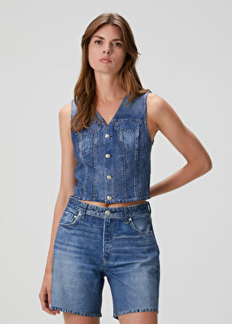 Isabella Mavi Denim Yelek